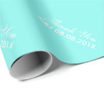 Papel De Regalo boda azul turquesa azul de huevo de robin<br><div class="desc">invitaciones a bodas azul turquesa azul turquesa de robin. La boda turquesa de moda favorece a un fiesta de la moda azul verde azulado. La boda azul Aqua salva la fecha y los verde azulados favores de boda azules.</div>