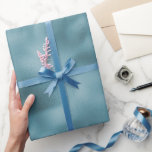 Papel De Regalo Boda azul verde azulado<br><div class="desc">boda azul verde azulado con novia y novio</div>