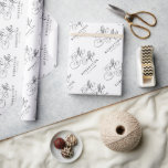 Papel De Regalo Boda blanco y negro atemporal de caligrafía modern<br><div class="desc">Un papel de envoltura de bodas intemporal y elegante con un guión de caligrafía refinado sobre un fondo clásico,  perfecto para una celebración formal y sofisticada de los bodas. Para personalización o productos adicionales con este diseño,  por favor no dude en contactarme.</div>