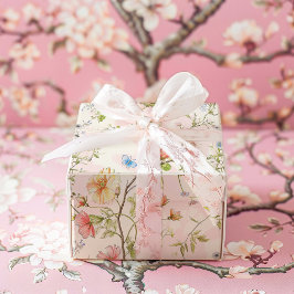 Papel De Regalo Boda Chinoiserie floral rosa
