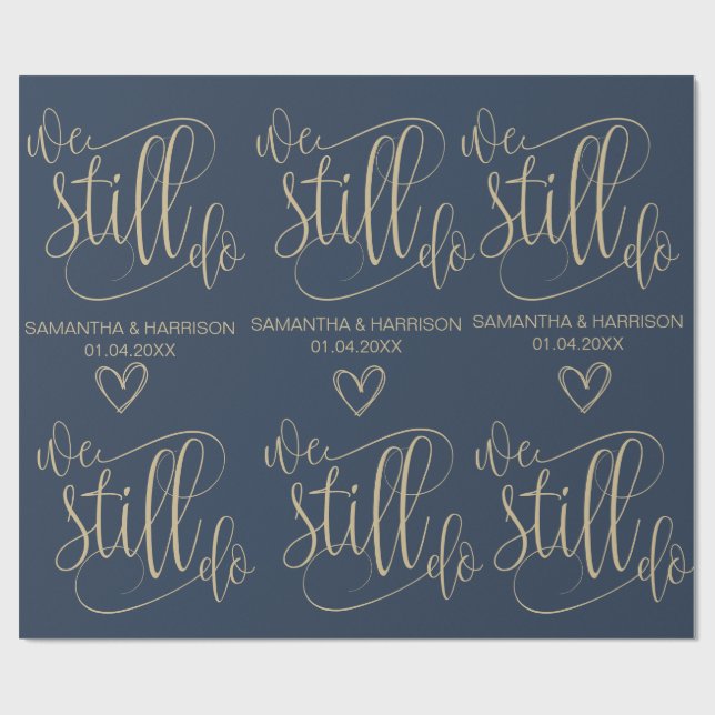 Papel De Regalo Boda Clásico de Favor Náutico (Superficie plana)