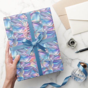 Papel De Regalo Boda de aniversario Cumpleaños Iridescente Metálic