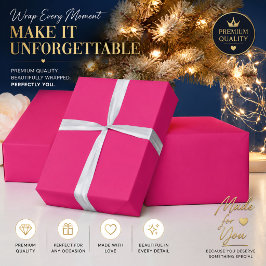 Papel De Regalo Boda de color rosa intenso | Invitación de color s