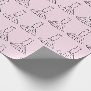 Papel De Regalo Boda de cuento de hadas vestido Romántico Rosa Sin