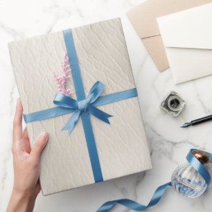 Papel De Regalo Boda de cuero falso de crema blanca