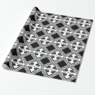 Papel De Regalo Boda De Desplazamientos Elegantes De Lace Blanco Y