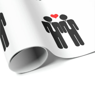 Papel De Regalo Boda De Dos Grooms En Ties