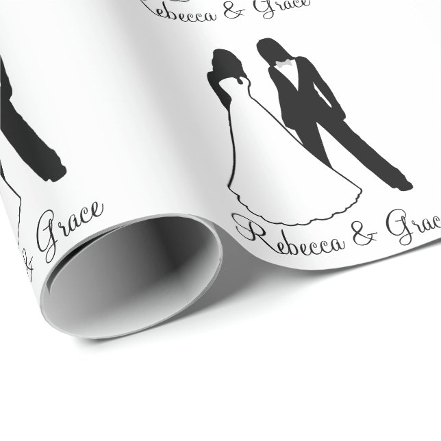 Papel De Regalo Boda de dos novias (Esquina del rollo)