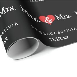 Papel De Regalo Boda de dos novias Sra y Sra