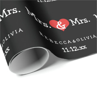 Papel De Regalo Boda de dos novias Sra y Sra