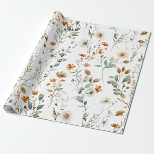 Papel De Regalo Boda de flores silvestres acuáticas