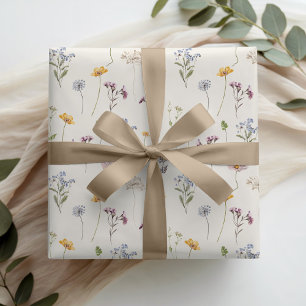 Papel De Regalo Boda de jardín de flores silvestres de primavera c