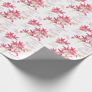 Papel De Regalo Boda de las acuarelas de flores botánicas de orquí