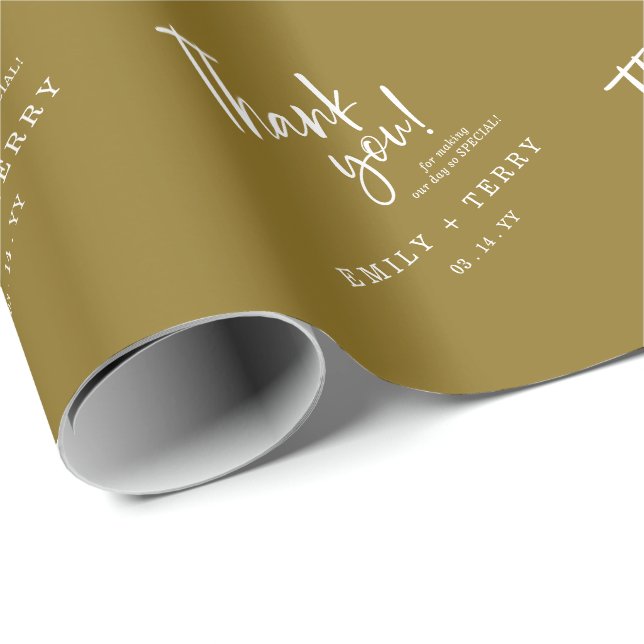 Papel De Regalo Boda de nombres de novias y novias personalizadas  (Esquina del rollo)