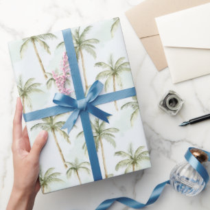 Papel De Regalo Boda de Palmeras Tropicales