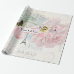 Papel De Regalo Boda de París Vintage Shabby-Moda Personalizado ro<br><div class="desc">Paquete de Fiesta de Bodas de París listo para ser personalizado según sus especificaciones de eventos. Vea toda la gama de productos que coinciden en este conjunto exclusivo y más aquí... </div>