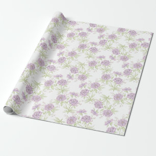 Papel De Regalo Boda de Rosa Púrpura Lavanda