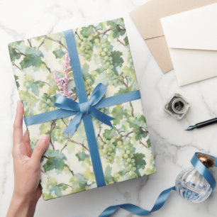 Papel De Regalo Boda de Uvas Verdes