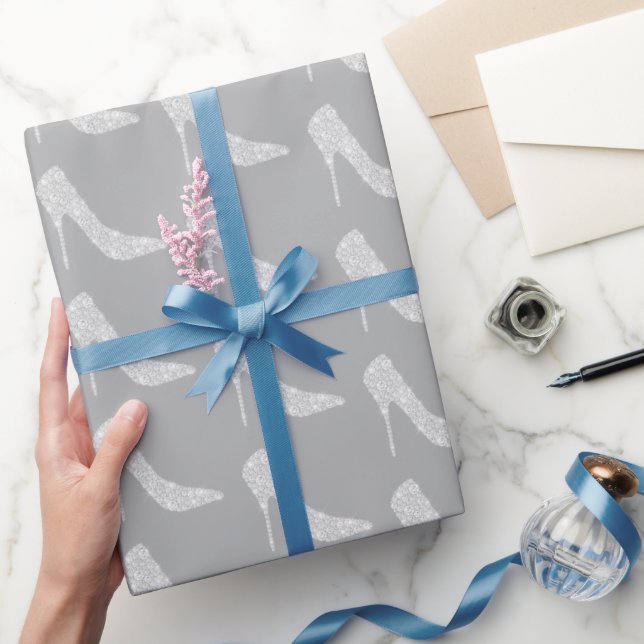 Papel De Regalo Boda de zapatos de tacón alto de diamante blanco g (Regalar)