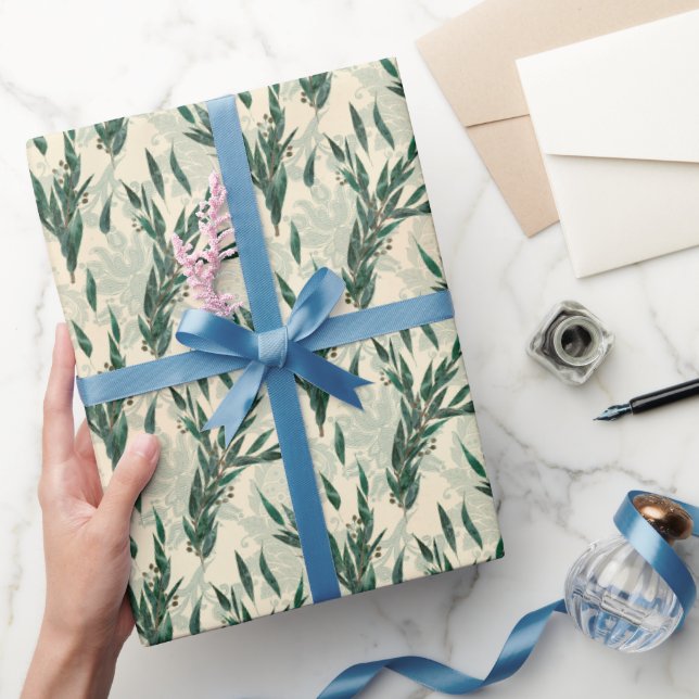 Papel De Regalo Boda elegante con azulejos de Eucalyptus (Regalar)