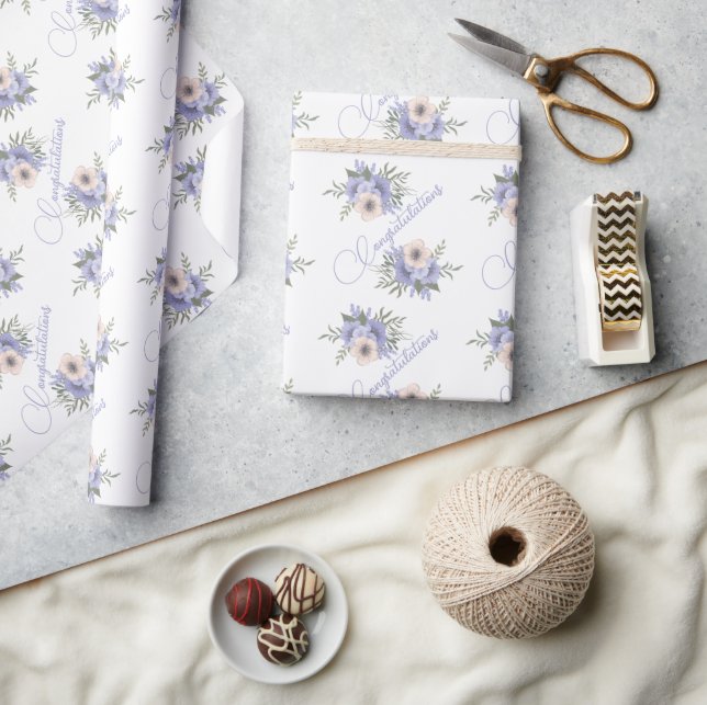 Papel De Regalo Boda floral de bonito (Artesanía)