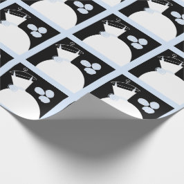 Papel De Regalo Boda Gown Blue black pastel