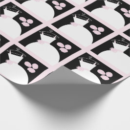 Papel De Regalo Boda Gown Pink black pastel