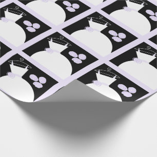 Papel De Regalo Boda Gown Purple black pastel