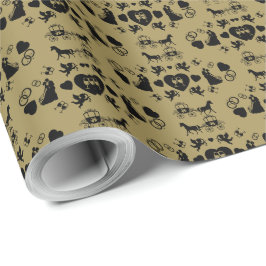 Papel De Regalo Boda Romántico De Caballos Y Carros