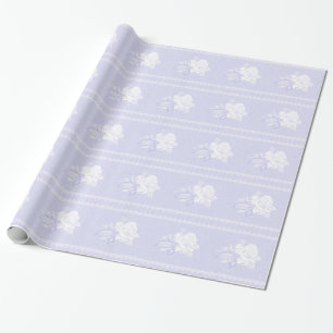 Papel De Regalo Boda rosa blanco de la serenidad azul vintage