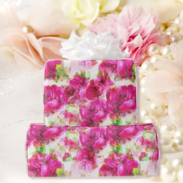 Papel De Regalo Boda Rosa Rosa Giftwrap (Subido por el creador)