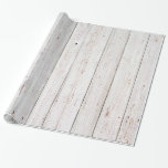Papel De Regalo Boda Shabby Chic White Wood<br><div class="desc">Hermoso diseño de bodas personalizadas con un tema rústico de madera. Perfecto para esa boda de campo. Puedes personalizar y personalizarlo de la manera que quieras.</div>
