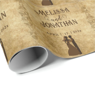 Papel De Regalo Boda vintage Novia Groom