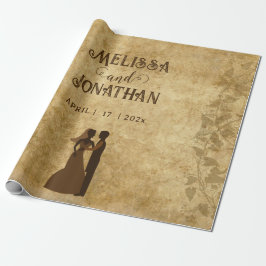 Papel De Regalo Boda vintage Novia Groom
