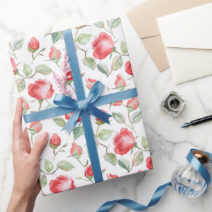 Papel De Regalo Bodas de Rosas Rojas Hermosas