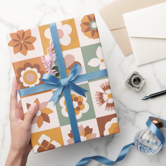 Papel De Regalo Boho bloquea la floral (Regalar)