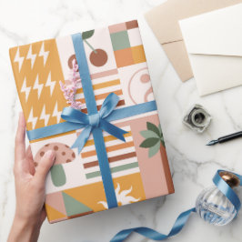 Papel De Regalo Boho bloquea la floral