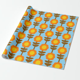 Papel De Regalo Boho Botanica Retro Floral Wrapping Paper