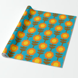 Papel De Regalo Boho Botanica Retro Floral Wrapping Paper