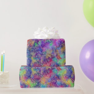Papel De Regalo Boho Botanicals Purple Haze Batik Style
