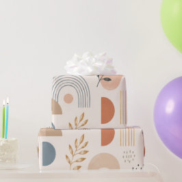 Papel De Regalo Boho Botánico Arcoíris