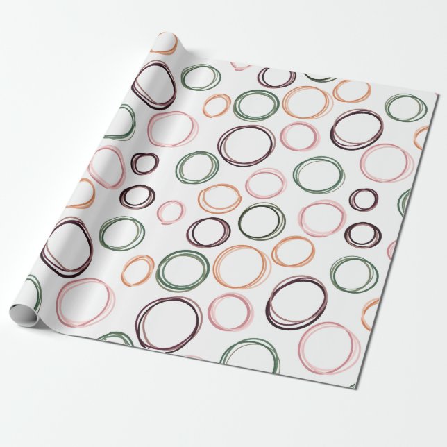 Papel De Regalo Boho Circles (Desenrollado)