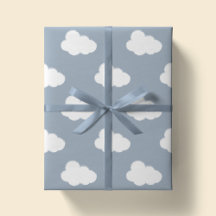 Boho Clouds Sky Simple Gender Neutral Kids Blue