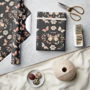 Papel De Regalo Boho Cottagecore Monarch Butfly
