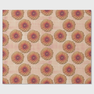 Papel De Regalo Boho Dahlia Floral Rustic Country Wrapping Paper