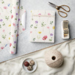 Papel De Regalo Boho de campo floral de flor silvestre de Moda rús<br><div class="desc">Celebre su historia de amor con este elegante papel de envoltura de boda floral que presenta un encantador diseño de flores silvestres de acuarela. Perfecto para una boda en el jardín, una ceremonia al aire libre o una rústica celebración de boho, este diseño combina elementos florales caprichosos con una elegancia...</div>