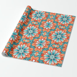 Papel De Regalo Boho de energía de flor retro estilo hippie de los