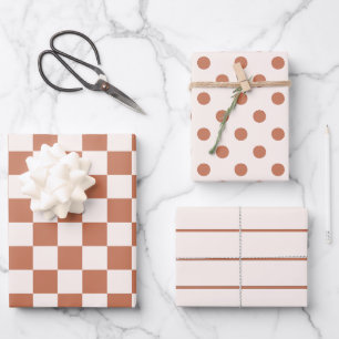 Papel de regalo boho de terracota 3 unidades regal