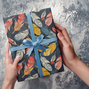 Papel De Regalo Boho Feathers