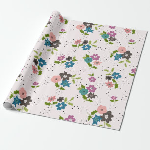 Papel De Regalo Boho Flower Clusters
